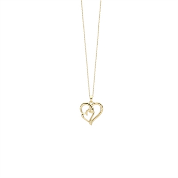 Heart Beat Hjerte vedhæng i 8 kt guld 1685-G8-73-45K